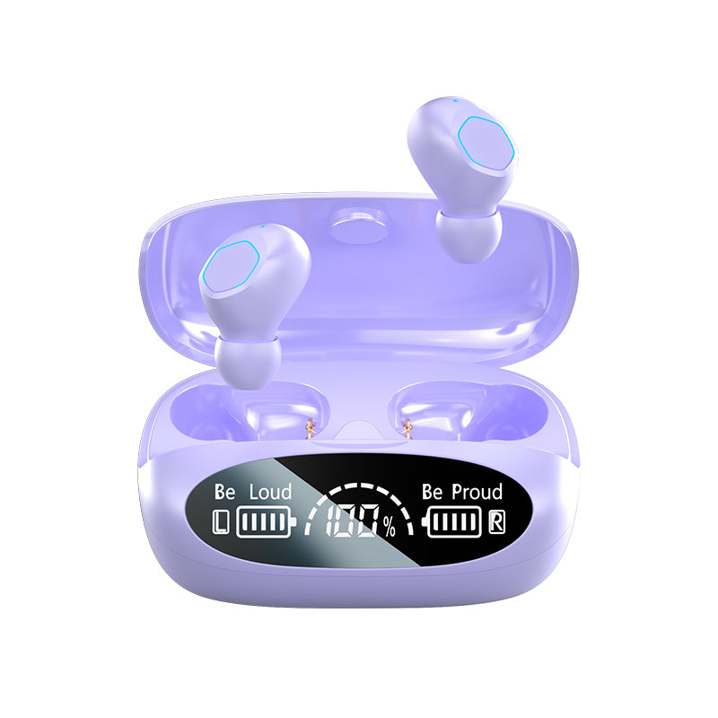 Sunsonics Wireless Earbuds with HiFi Sound, Noise Cancelling Call Technology, Mirror Screen Real-Time Battery Display, and Single Earbud Power Indicator