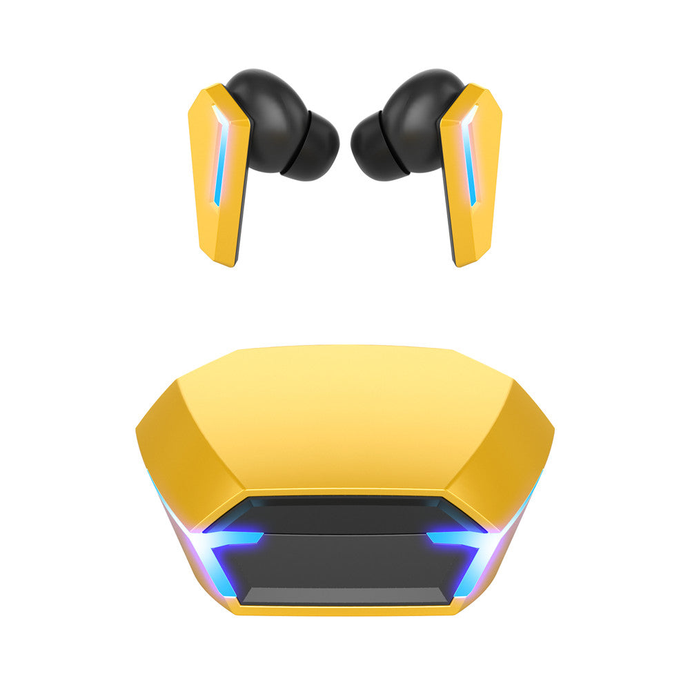 Sunsonics Wireless Earbuds with Colorful Mood Lights, Bluetooth 5.2, HD Calling, Dual-Mode Switching for Gaming & Music, Wireless Charging Headphones,Free Switching Between Single Ear and Double Ear