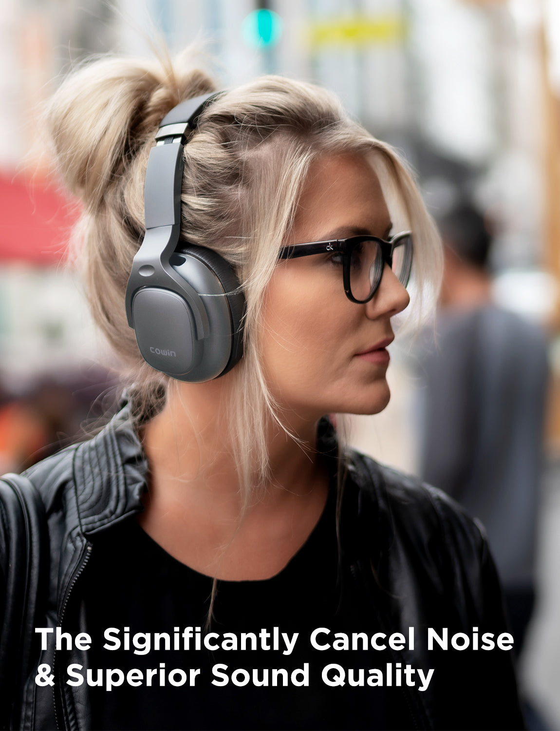 Sunsonics HiFi ANC Wireless Headphones Active Noise Cancelling Earphones with 30H Long Playtime and Super Bass