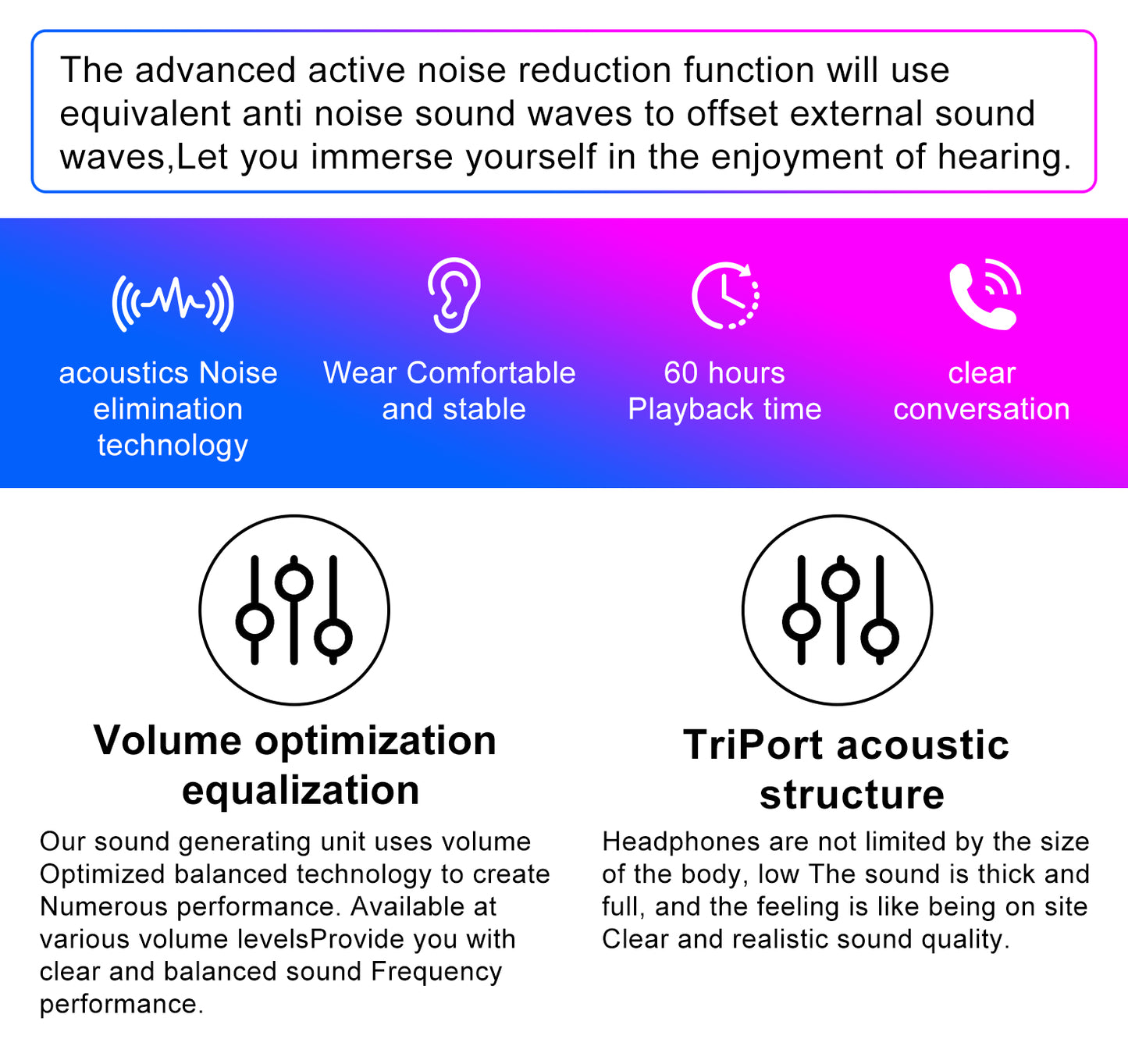 USB Wireless Bluetooth Headset with Microphone - Bluetooth 5.4, Active Noise Cancellation (ANC), Foldable Design, 60H Battery Life, Ideal for Work, Study, Play and Online Exams