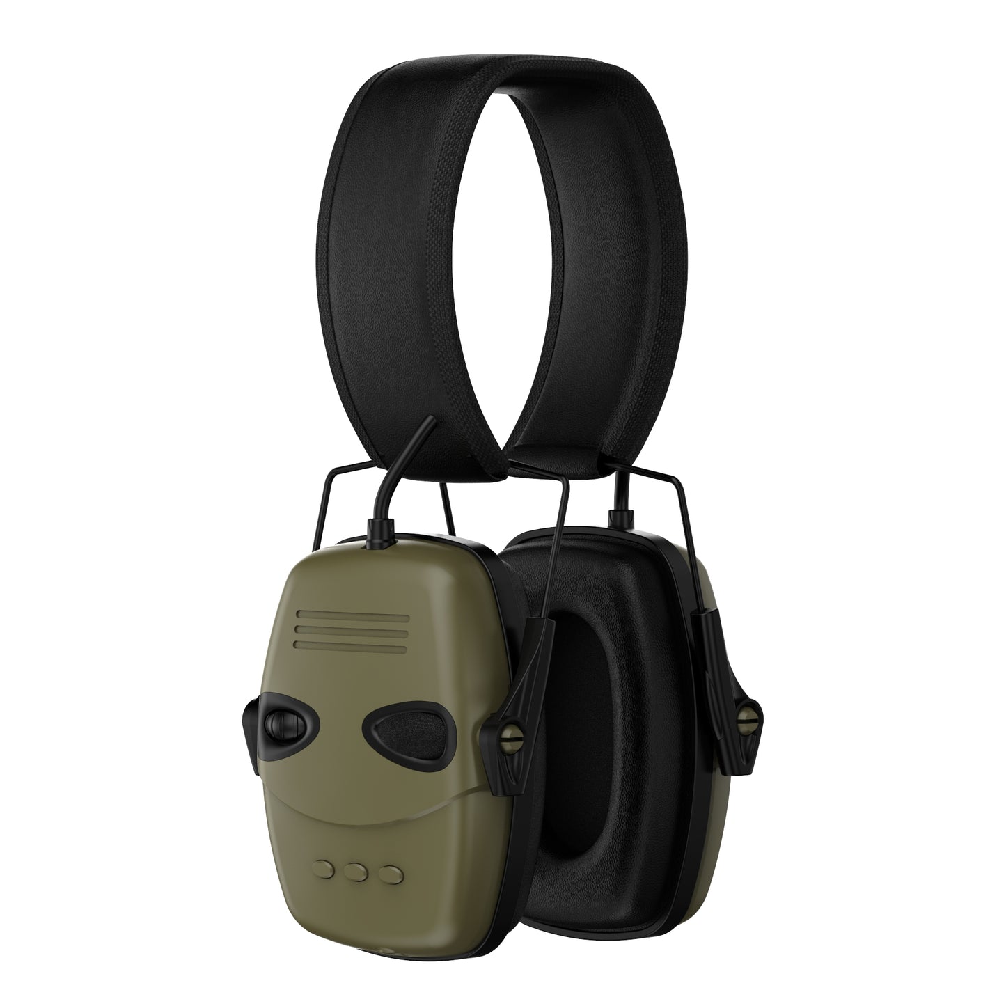 Electronic Shooting Ear Protection with Sound Amplification, Slim Active Noise Reduction Earmuffs for Gun Range（Dry cell batteries）