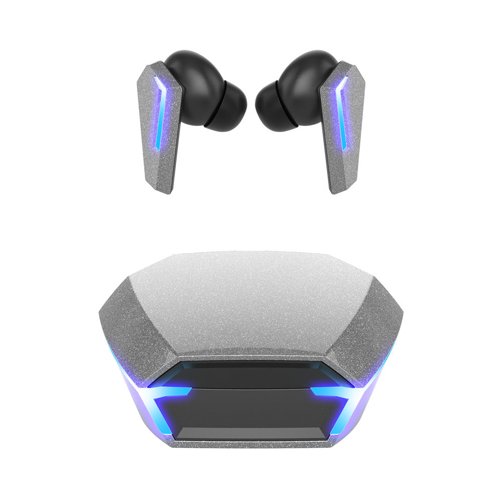 Wireless Earbuds with Colorful Mood Lights, Bluetooth 5.2, HD Calling, Dual-Mode Switching for Gaming & Music, Wireless Charging Headphones,Free Switching Between Single Ear and Double Ear