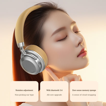 Over-Ear Bluetooth 5.4 Noise Cancelling Headphones With Zinc Alloy Arms, 38 Hours Playback, Hifi Sound Quality,  Microphone For Call, Foldable And Comfortable, Android And Ios Compatible,Trendy Over Ear Bluetooth Headphones