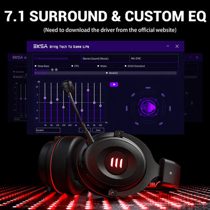 Sunsonics Wired Gaming Headset with Virtual 7.1 Surround Sound for PC, Mobile, PS4,PS5