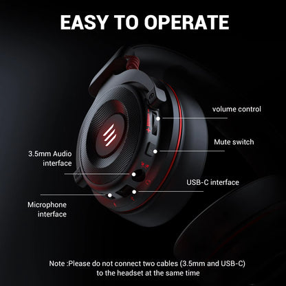 Sunsonics Wired Gaming Headset with Virtual 7.1 Surround Sound for PC, Mobile, PS4,PS5