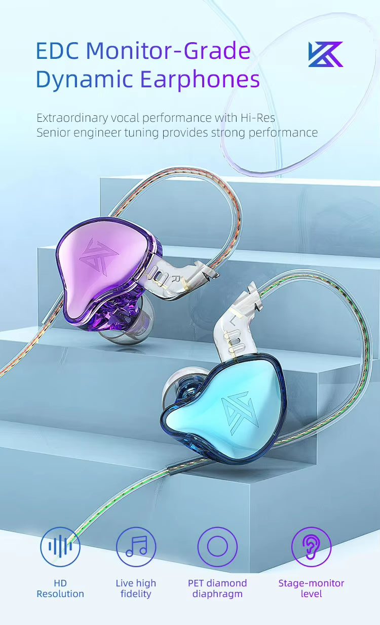 Sunsonics Dynamic in Ear Earphones Hifi Bass Earbuds Headsets Game Sport Monitor Headphones With Microphone