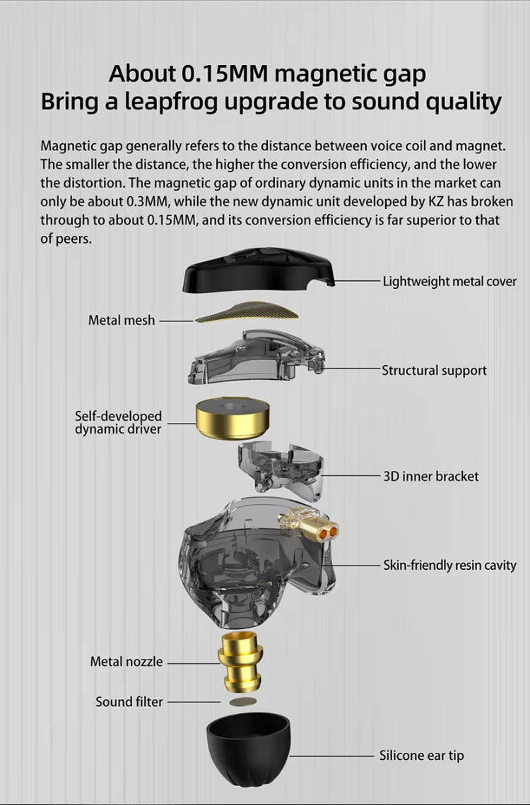 Sunsonics Metal Dynamic Earphones 3.5mm Detachable Cable Gaming Sports Headphones in Ear Wired Monitor Headset