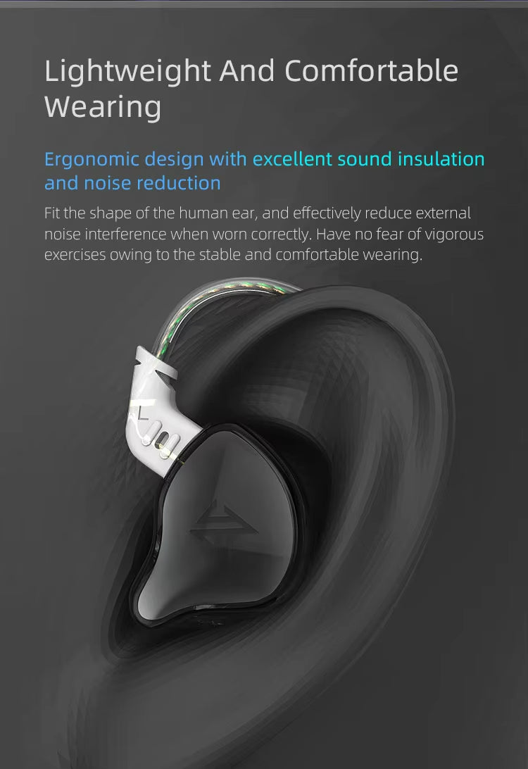 Sunsonics Dynamic in Ear Earphones Hifi Bass Earbuds Headsets Game Sport Monitor Headphones With Microphone