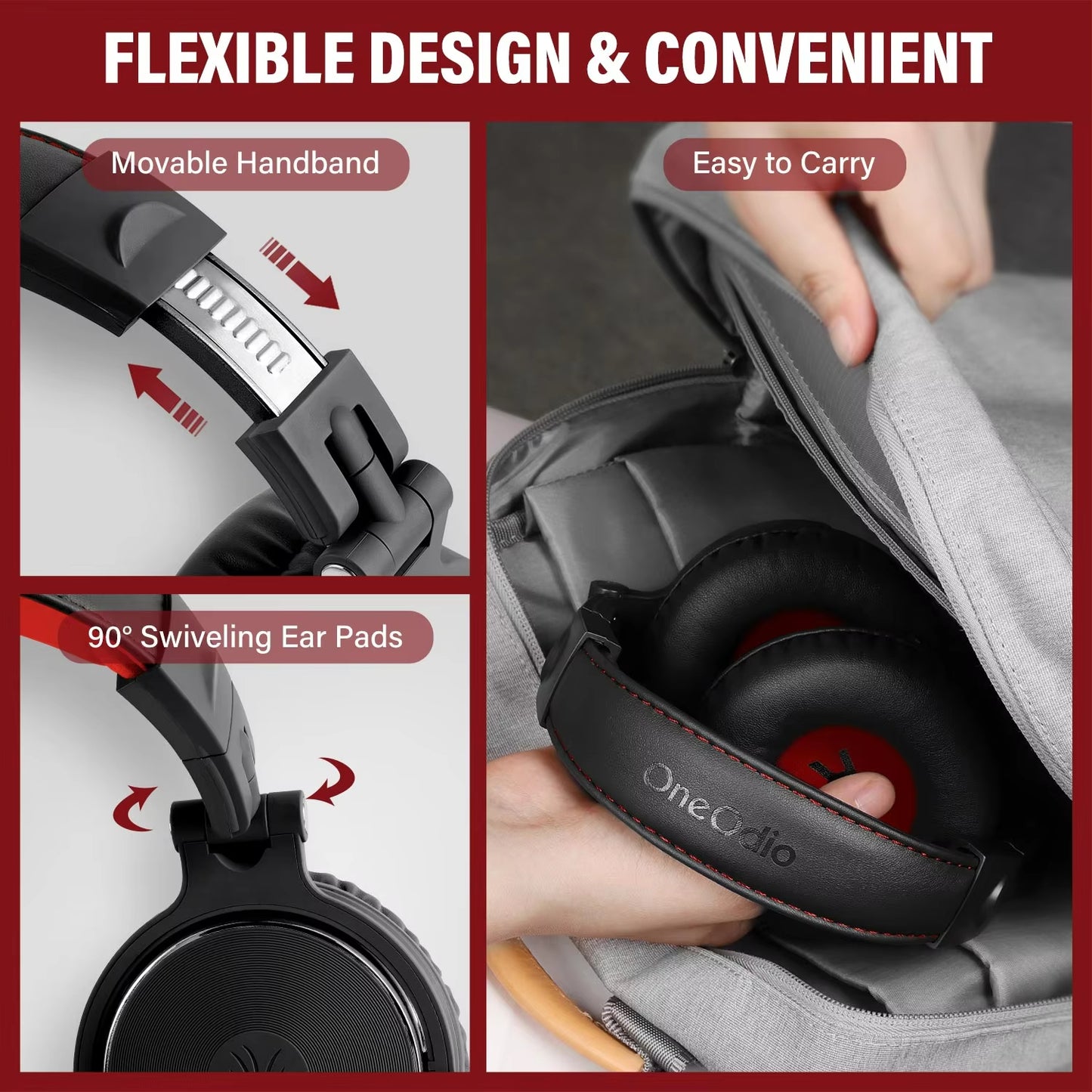 Sunsonics Over Ear Wired HiFi Professional Studios DJ Headphones Gaming Headset With Microphone