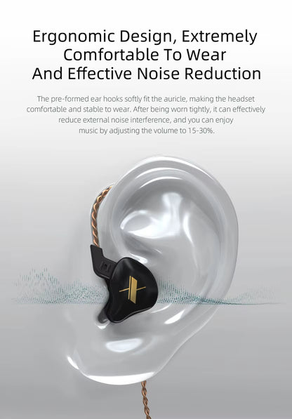 Sunsonics Earphones Dynamic Earphones Hifi Bass Earbuds in Ear Monitor Earphone Sport Noise Cancelling Headphones