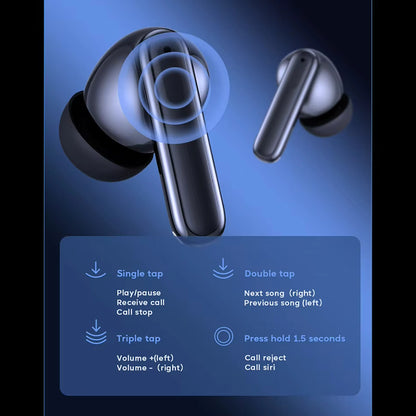 Sunsonics Enc Noise Cancelling Hd Call Waterproof Sport Auricolari E Cuffie In-Ear Wireless Kopfhorer Bluetooth In-Ear Earphone