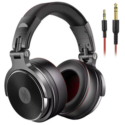 Sunsonics Wired DJ Headphone Over Ear Premium Ear Cushion Studio Headphone with 50mm Driver 3.5mm/6.35mm Plug