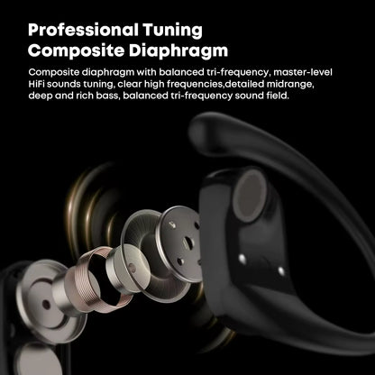 Sunsonics Earbuds Bluetooth 5.4 TWS Wireless Bone Conduction Earphones Open Ear Noise Canceling Headset Sports Gaming Earbuds