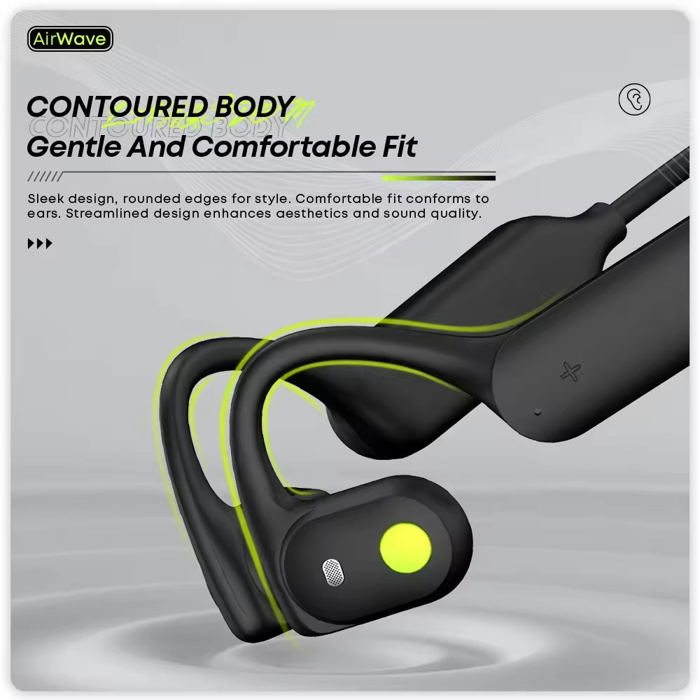 Sunsonics Bone Conduction Hearing Aids With 32G TF Card Bluetooth 5.4 ENC Over-Ear Headphone