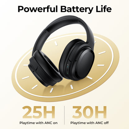 Sunsonics Hybrid Active Noise Cancelling Headphones ANC BT5.4 with Microphone Deep Bass and 30h Playtime