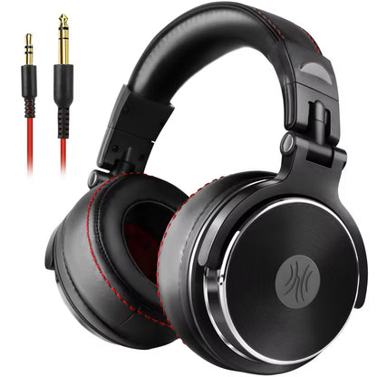 Sunsonics Wired DJ Headphone Over Ear Premium Ear Cushion Studio Headphone with 50mm Driver 3.5mm/6.35mm Plug