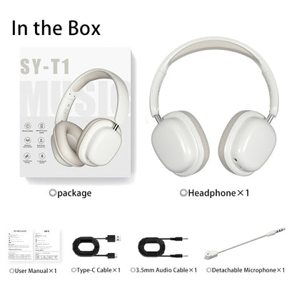 Sunsonics Bluetooth 5.3 Headset with Long Battery Life, Powerful Bass, and Foldable Design